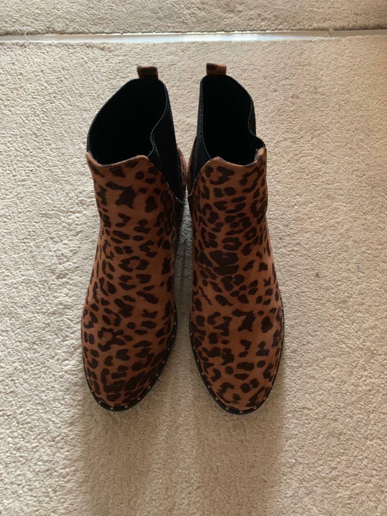 new look leopard print boots